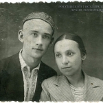 Фотопортрет А.А. Новиковой с мужем, погибшим в 1945 г. Б/д. РГАЭ. Ф. 632. Оп. 1.