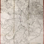 Карта вариантов трассы глубокого ввода. 1934 г. РГАЭ. Ф. 1884. Оп. 80. Д. 726. Л